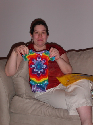 jen displays tie dye