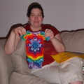 jen displays tie dye