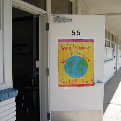 Ms. Hall sets up her classroom