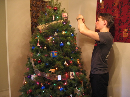 christmas tree decorating
