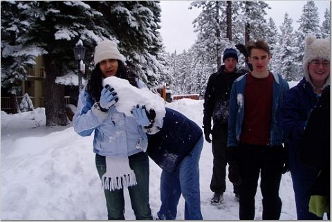 snow eating