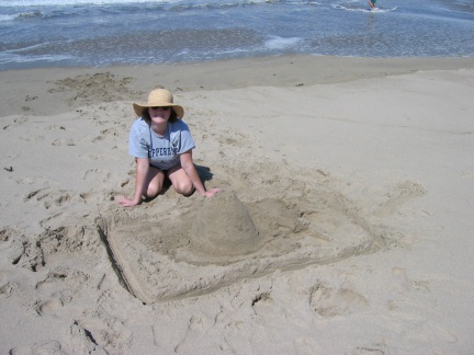 Sand castle begins