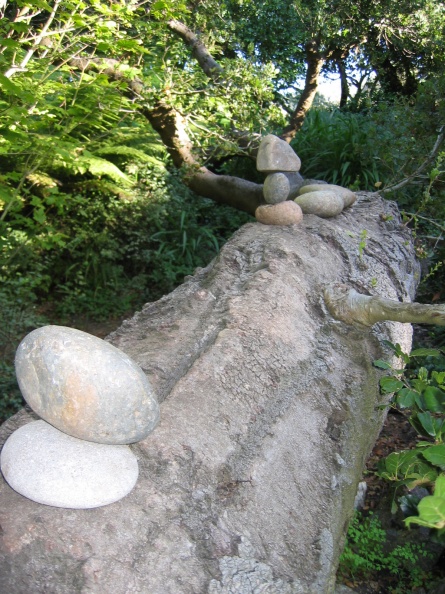 artistic rocks in the park