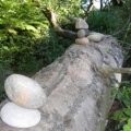 artistic rocks in the park