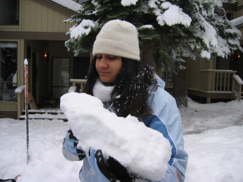 21 mauli contemplates eating her snow baby